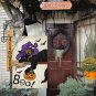 Halloween Black Cat Garden Flag 12X18 Double Sided, Burlap Small Spooky Welcome