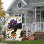 Halloween Black Cat Garden Flag 12X18 Double Sided, Burlap Small Spooky Welcome