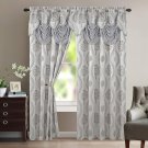 Luxurious Beautiful Curtain Panel Set with Attached Valance and Backing 54" X 84