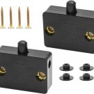 2Pcs Cabinet Lamp Switch, Black Closet Light Switch Automatic Door Switch Wardro