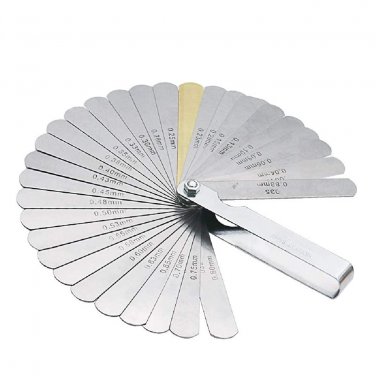 32 Blades Combination Feeler Gauge Stainless Steel Removable Metric Imperial 0.0