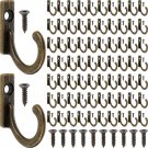 100 Pieces Key Hooks Jewelry Small Hooks Key Hanging Small Hooks Wall Mounted Si