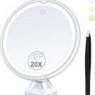 2023 Upgraded Magnifying Mirror with Light, 20X Lighted Magnifying Mirror with S