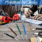 4 Pieces Welder Pencil with 60 Pieces round Silver Refills Mechanical Pencil Met