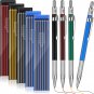 4 Pieces Welder Pencil with 60 Pieces round Silver Refills Mechanical Pencil Met
