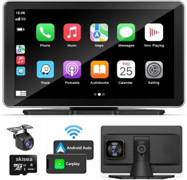 Apple Carplay Screen for Car, 7'' Portable Touch Screen Apple Carplay and Androi