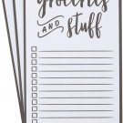Magnetic Grocery List Pad for Refrigerator, 50 Sheets Each (4.5 X 7.5 In, 3 Pack
