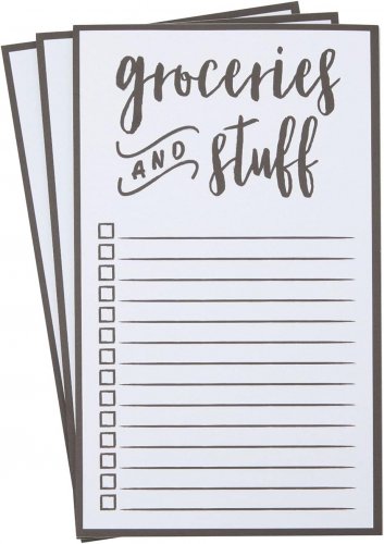 Magnetic Grocery List Pad for Refrigerator, 50 Sheets Each (4.5 X 7.5 In, 3 Pack