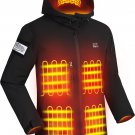 Full Zip Men’S Heated Jacket, Electric Heating Warm Jacket for Men with 10000Mah