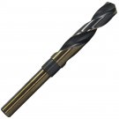 39/64" Reduced Shank High Speed Steel Black & Gold KFD Drill Bit with 1/2" Shank