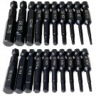 Hex Head Allen Wrench Drill Bit Set (10Pc Metric & 10Pc SAE),  , Upgraded 1/4" Q