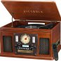 8-In-1 Bluetooth Record Player & Multimedia Center, Built-In Stereo Speakers - T