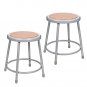 (2 Pack) Grey Shop Stool, 18â, No Assembly Required