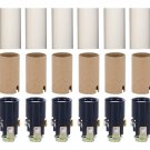 Chandelier Lighting Fixture Socket Kit, Candelabra E-12 Sockets with Cardboard I