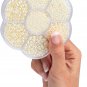 16000 Pack Flatback Pearls for Crafts, Nail Art and Jewelry Decorations, Ivory (