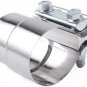 YXT 2.25" Lap Joint Seal Exhaust Clamp Stainless Steel for Catback Muffler Downp