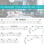 Curtain Rods for Windows 48 to 84 - Heavy Duty White Curtain Rod - 1" Diameter D