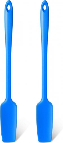 Long Handle Silicone Jar Spatula Kitchen Scraper Spatula Non-Stick Rubber Scrape