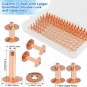 154Pcs Copper Rivets for Leather, 12 Smooth Leather Rivets without Pattern, Pure