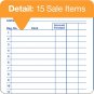 General Purpose Sales Book, 2-Part, Carbonless, White/Canary, 3-11/32 X 5-5/8 In