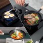 Frying Pan Skillet 8-Inch Flat Crepe Pan, Lightweight Grill Pan with Wooden Hand