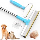 56’’ Pet Hair Remover Set Innovative Metal Edge Design Retractable Carpet Rake S