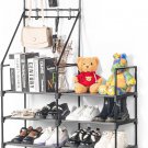 5 Tiers Shoe Rack, 20 Pairs Shoe Rack Organizer, Shoe Rack & Coat Rack, Space-Sa
