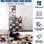 5 Tiers Shoe Rack, 20 Pairs Shoe Rack Organizer, Shoe Rack & Coat Rack, Space-Sa