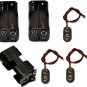 3 Pcs 4 X 1.5V (6V) AA Battery Holder Leads with 3 Pcs 9V I Type Snap Connector