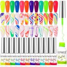 Neon Nail Art Gel Liner Set - 12 Colors Fluorescent Liner Gel Polish Neon Yellow