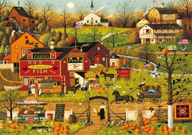 - Charles Wysocki - Blackbirds Roost at Mill Creek - 500 Piece Jigsaw Puzzle for