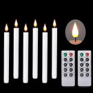 LED Flameless Taper Candles with Remote Timer Battery Operated-9.6 Inches Flicke