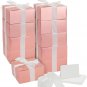 10 Pack Rose Gold Gift Boxes with Lids, Ribbon and Blank White Greeting Cards fo