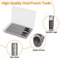 8 Size Oval Hole Punch for Leather 2Mm-5Mm, Leather Craft Punch Tools Set Hollo