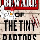 Funny Metal Signs for Chicken Coop Farm, Tin Signs Chicken Signs Beware of Tiny