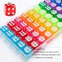 50 Pieces Colored Dice, 6 Sided Dice for Board Games, 14Mm Bulk Dice for Math Le