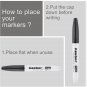 Basic Dry Erase Markers Black Chisel Tip, Low-Odor Whiteboard Markers, 32 Count