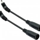 2Pack DC Power Connector Adapter 90 Degree Angle 3.5Mm X 1.35Mm Male Plug to 5.5