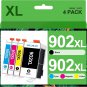Compatible Ink Cartridges Replacement for HP 902XL Ink Cartridges Combo Pack to