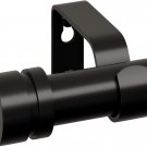 Black Curtain Rods for Windows 28 to 48 Inch, 1 Inch Small Curtain Rod Set with