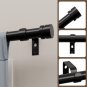 Black Curtain Rods for Windows 28 to 48 Inch, 1 Inch Small Curtain Rod Set with