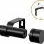 Black Curtain Rods for Windows 28 to 48 Inch, 1 Inch Small Curtain Rod Set with