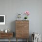 Artificial Orchid Flower in Grey Pot, Faux Pink Orchid Real Touch Fake Phalaenop