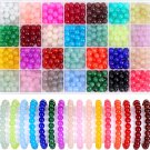700 Piecess Glass Beads for Jewelry Making, 28 Colors 8Mm Crystal Beads Bracelet
