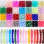 700 Piecess Glass Beads for Jewelry Making, 28 Colors 8Mm Crystal Beads Bracelet