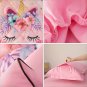 Pink Unicorn Toddler Bedding Set for Girls 4 Piece Flower Toddler Comforter Set