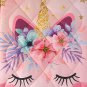 Pink Unicorn Toddler Bedding Set for Girls 4 Piece Flower Toddler Comforter Set