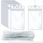 60 PCS Clear Plastic Luggage Bag Tag Holder Identification ID Card Badge Label T