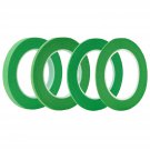4 Rolls Fine Line Tape(Green), Fineline Masking Tape in 1/16, 1/8, 1/4 and 1/2 I