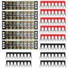 5 Sets Terminal Blocks, 5 Pcs 8 Positions 600V 25A Dual Row Screw Terminal Strip